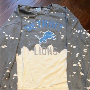 Detroit Lions Gray and Cream Sweatshirt